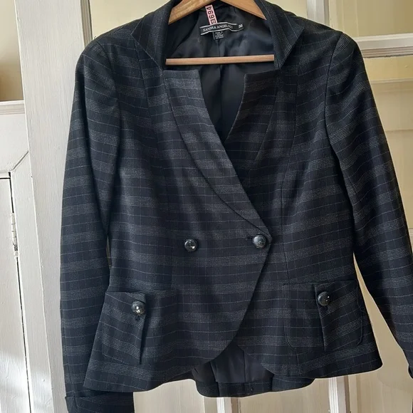 Sandra Angellozzi blazer, timeless flattering cut, size EU 36 (US 6/8), black - Picture 4 of 9